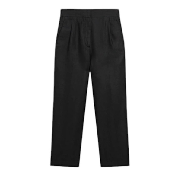 Massimo Dutti Pleated Trousers. Black. Size: 2. #713 - Picture 1 of 11
